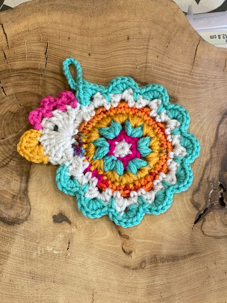 Crochet Chicken Coaster