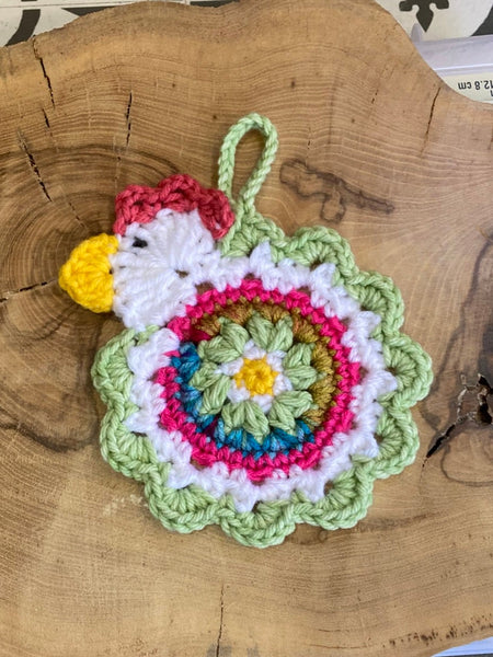 Crochet Chicken Coaster